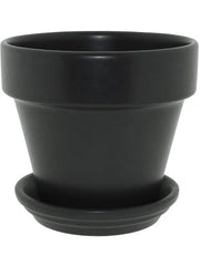Urbann Plant Pot 26cm Height 29cm Dia Pot & Saucer Matt Anthracite
