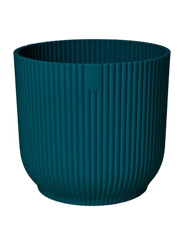 Vibes Fold Plant Pot 10.5cm Height 10.5cm Dia Round Mini Deep Blue