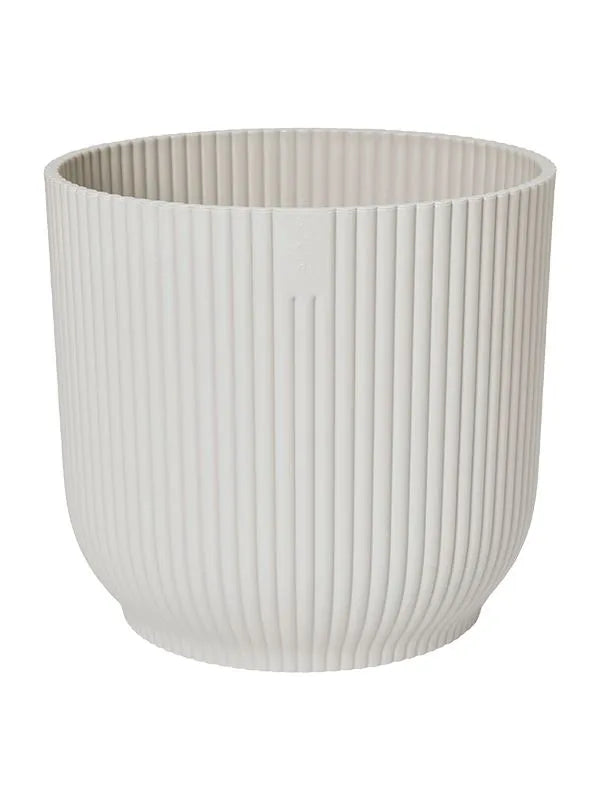 Vibes Fold Plant Pot 10.5cm Height 10.5cm Dia Round Mini Silky White