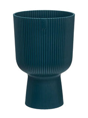 Vibes Fold Plant Pot 21cm Height 13.5cm Dia Coupe Deep Blue