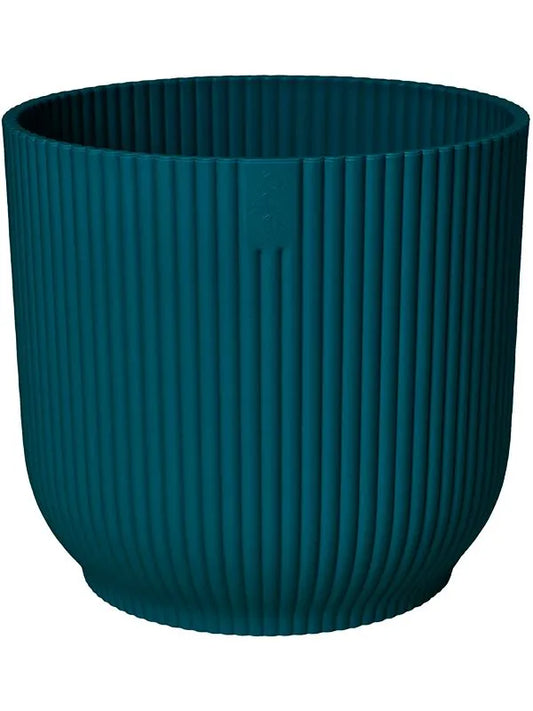 Vibes Fold Plant Pot 27cm Height 29cm Dia Round Deep Blue