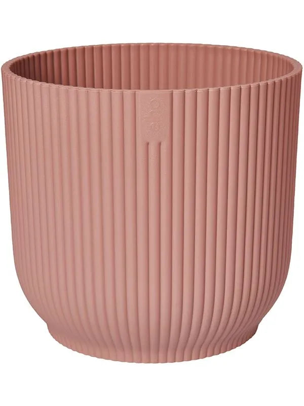 Vibes Fold Plant Pot 32cm Height 34cm Dia Round Wheels Delicate Pink