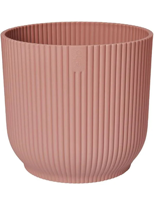Vibes Fold Plant Pot 32cm Height 34cm Dia Round Wheels Delicate Pink