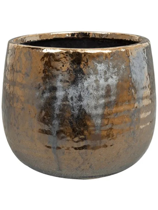 Yvette Plant Pot 13cm Height 12.5cm Dia Pot Gold