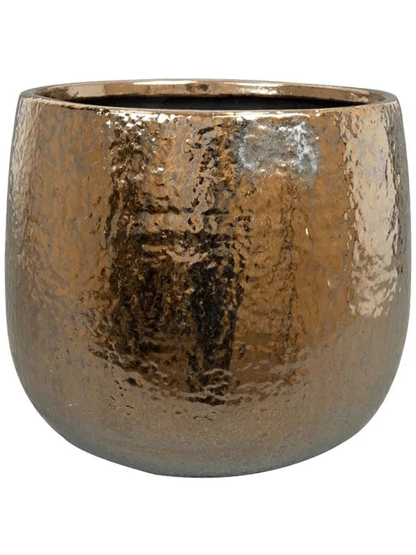 Yvette Plant Pot 21cm Height 19.5cm Dia Pot Gold