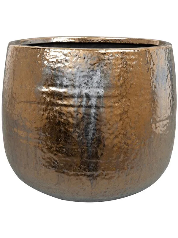 Yvette Plant Pot 22cm Height 21.5cm Dia Pot Gold