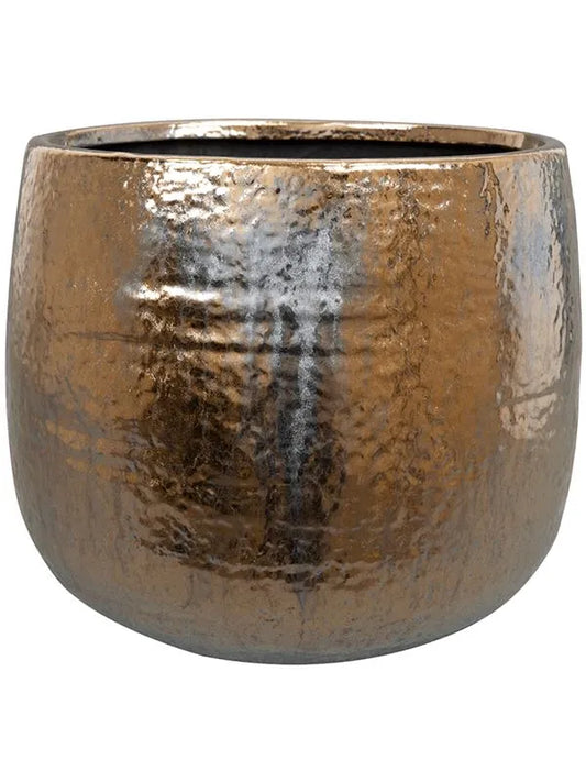 Yvette Plant Pot 22cm Height 21.5cm Dia Pot Gold