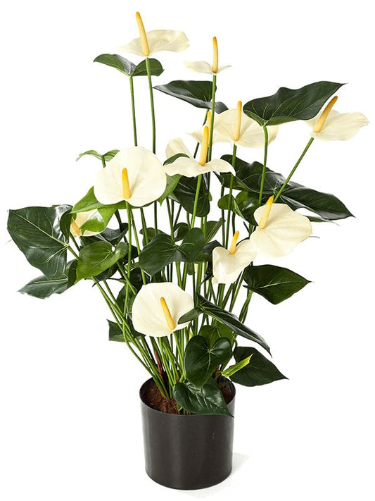 Anthurium Artificial Plant Premium Faux 78cm Height Artificial Plants