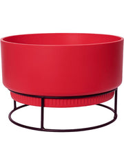 B. For Studio Plant Pot 19.1cm Height 25.6cm Dia Bowl Brilliant Red Pots & Planters