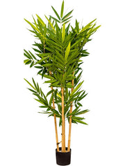Bamboo Artificial Plant Premium Faux 120cm Height Artificial Plants