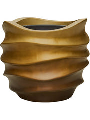 Baq Gradient Lee Plant Pot 37cm Height 27cm Dia Couple Matt Honey Brown (with liner)