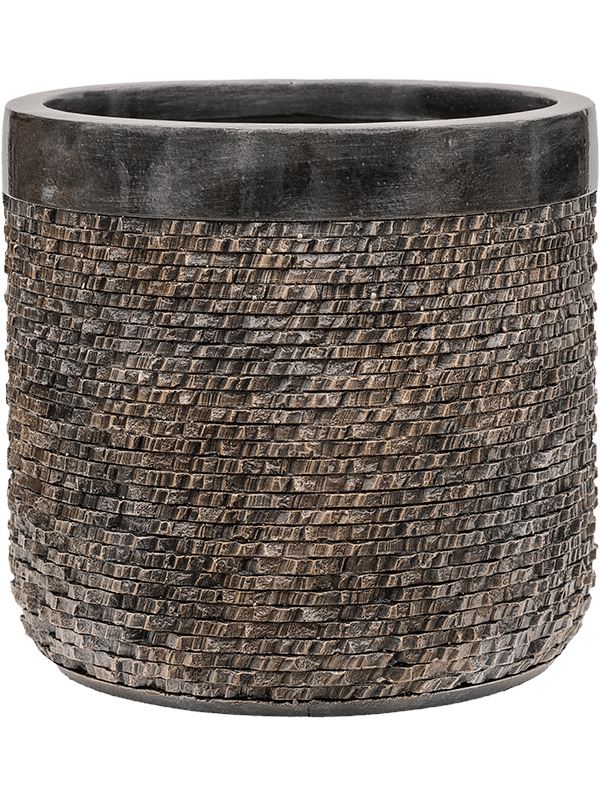 Baq Luxe Lite Universe Layer Plant Pot 27cm Height 24cm Dia Cylinder Bronze Pots & Planters