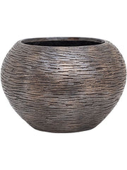 Baq Luxe Lite Universe Wrinkle Plant Pot 24cm Height 21cm Dia Globe Bronze Pots & Planters