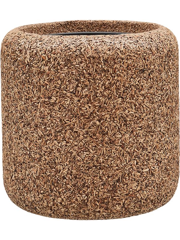 Baq Naturescast Plant Pot 34cm Height 24cm Dia Cylinder Natural (with liner) Pots & Planters
