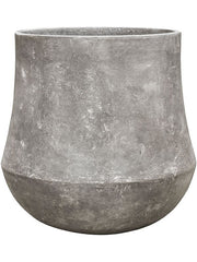 Baq Polystone Coated Plain Plant Pot 60cm Height 47cm Dia Darcy Raw Grey