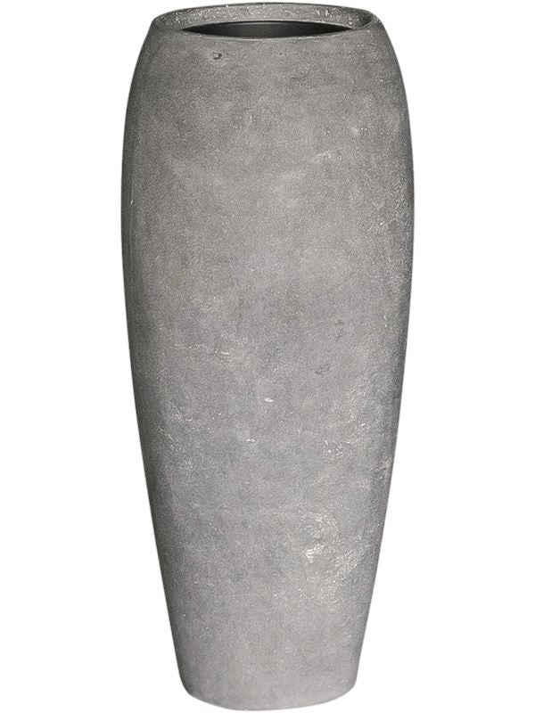 Baq Polystone Coated Plain Plant Pot 90cm Height 24cm Dia Emperor Raw Grey (with liner) Pots & Planters