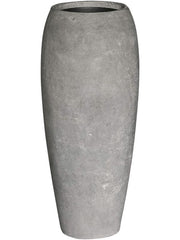 Baq Polystone Coated Plain Plant Pot 90cm Height 24cm Dia Emperor Raw Grey (with liner) Pots & Planters
