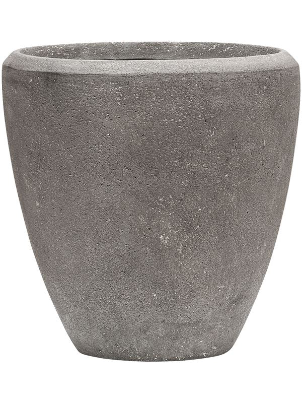 Baq Polystone Plain Plant Pot 24cm Height 21cm Dia Couple Grey