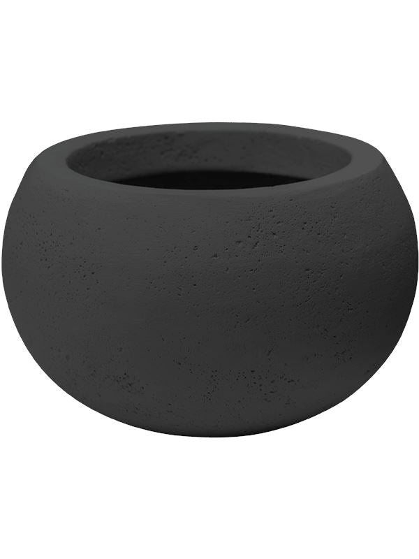 Baq Polystone Plain Plant Pot 11cm Height 11cm Dia Bowl Smoke