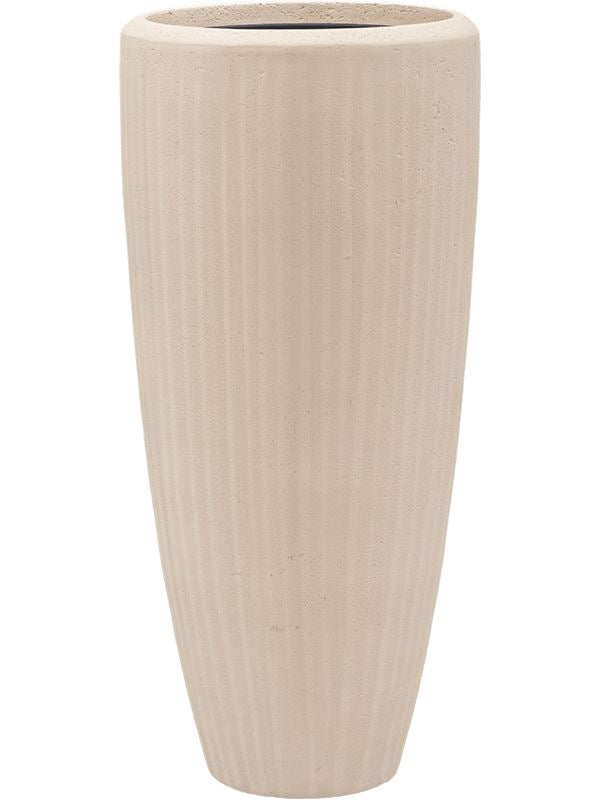 Baq Polystone Plain Plant Pot 70cm Height 24cm Dia Partner Natural (with liner)