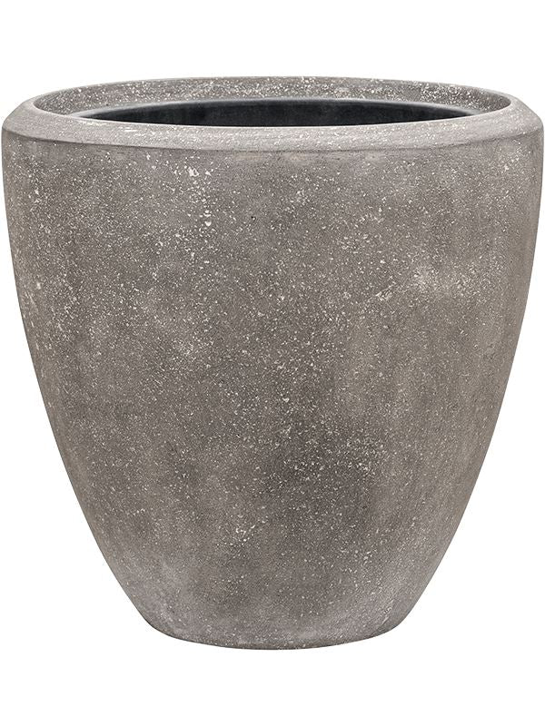 Baq Polystone Plain Plant Pot 40cm Height 30cm Dia Couple Grey (with liner)