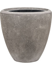 Baq Polystone Plain Plant Pot 40cm Height 30cm Dia Couple Grey (with liner)