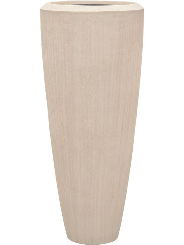 Baq Polystone Plain Plant Pot 120cm Height 39cm Dia Partner Natural (with liner)