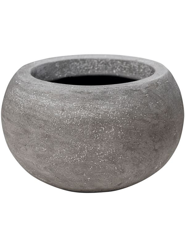 Baq Polystone Plain Plant Pot 11cm Height 11cm Dia Bowl Grey