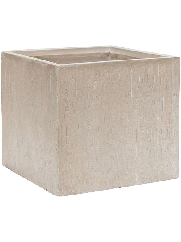 Baq Raindrop Plant Pot 36cm Height 34cm Dia Cube Beige