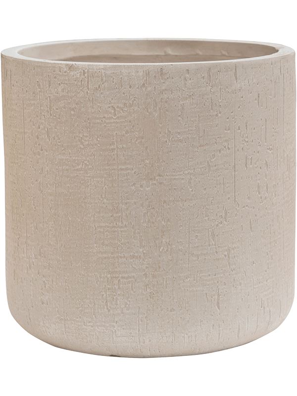 Baq Raindrop Plant Pot 32cm Height 29cm Dia Cylinder Beige