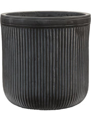 Baq Vertical Rib Plant Pot 31cm Height 26cm Dia Cylinder Anthracite Pots & Planters