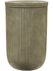 Baq Vertical Rib Plant Pot 57cm Height 33cm Dia Cylinder Green Pots & Planters