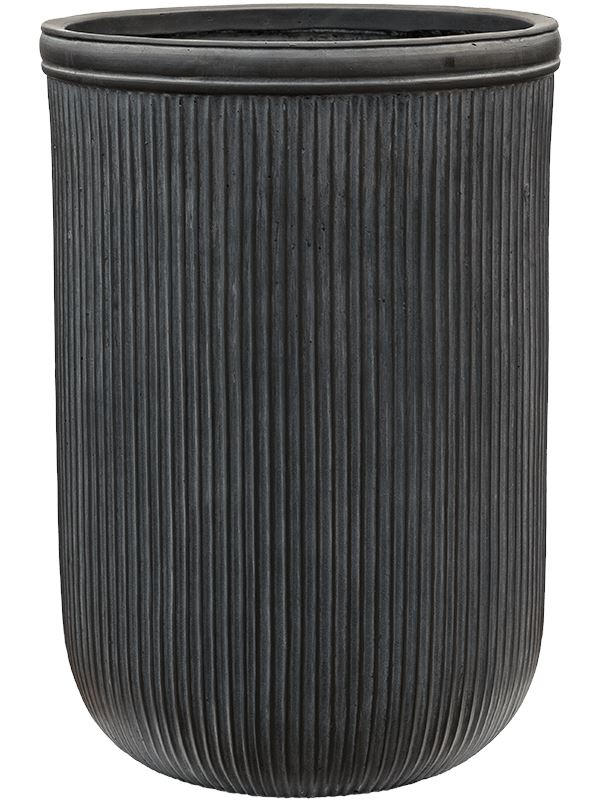 Baq Vertical Rib Plant Pot 65cm Height 41cm Dia Cylinder Anthracite Pots & Planters