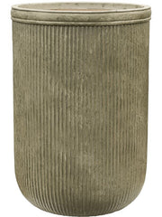 Baq Vertical Rib Plant Pot 65cm Height 41cm Dia Cylinder Green Pots & Planters