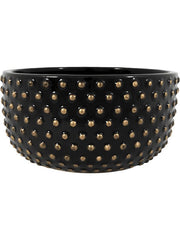 Bolino Plant Pot 11cm Height 17cm Dia Bowl Shiny Black