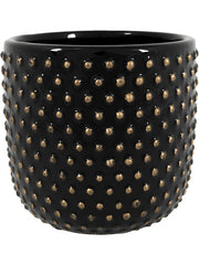 Bolino Plant Pot 9cm Height 9cm Dia Pot Shiny Black