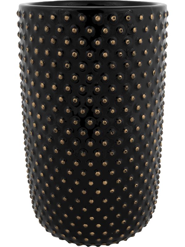 Bolino Plant Pot 29cm Height 14cm Dia Pot Tall Shiny Black