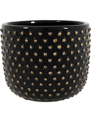 Bolino Plant Pot 15cm Height 15cm Dia Pot Shiny Black