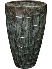 Cascara Plant Pot 74cm Height 33cm Dia Vase Holly Green Pots & Planters