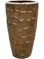 Cascara Plant Pot 75cm Height 34cm Dia Partner Relief Sepia Pots & Planters