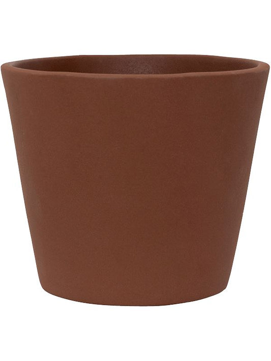 Ceramic Plant Pot 10cm Height 9cm Dia Inez XS Peacan Brown Pots & Planters