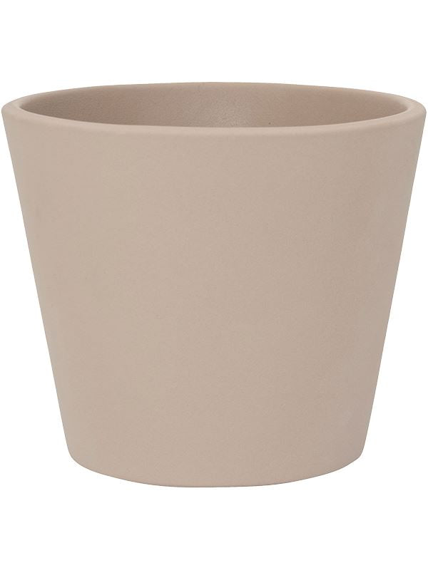 Ceramic Plant Pot 11cm Height 11cm Dia Inez S Funghi Beige Pots & Planters