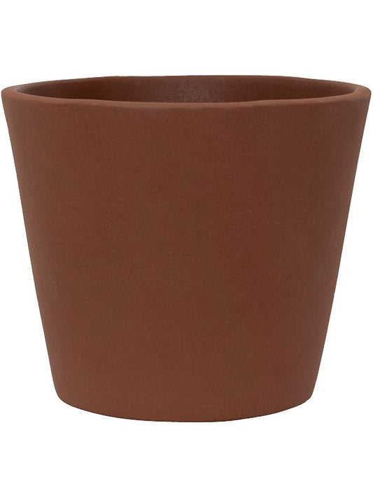 Ceramic Plant Pot 11cm Height 11cm Dia Inez S Peacan Brown Pots & Planters