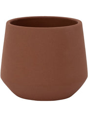 Ceramic Plant Pot 11cm Height 8.5cm Dia Julia XS Peacan Brown Pots & Planters