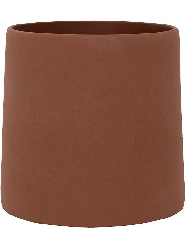 Ceramic Plant Pot 15cm Height 10.5cm Dia Sofia M Peacan Brown Pots & Planters