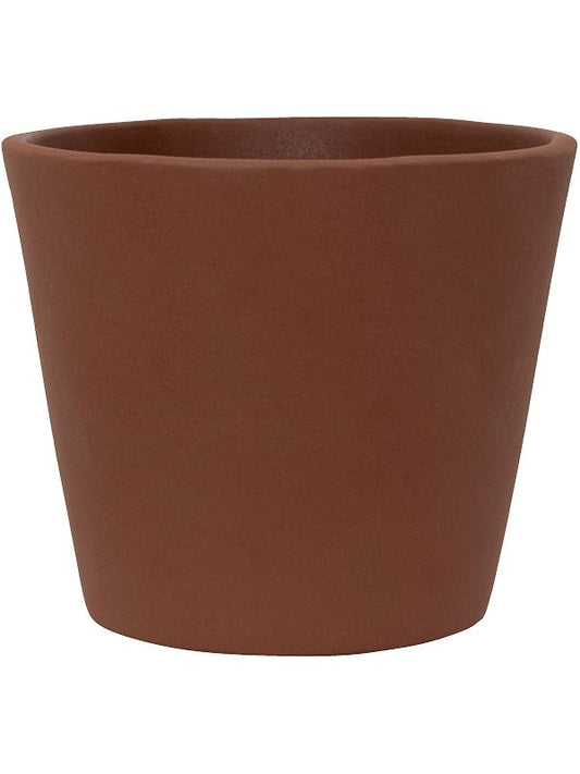 Ceramic Plant Pot 15cm Height 15cm Dia Inez L Peacan Brown Pots & Planters