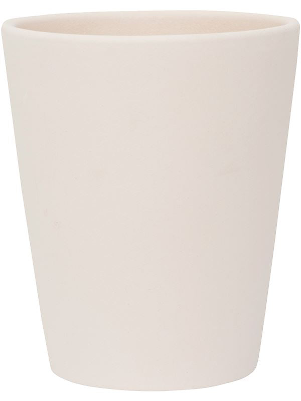 Ceramic Plant Pot 16cm Height 11cm Dia Rosa M Vanilla White Pots & Planters