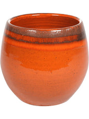 Charlotte Plant Pot 16cm Height 15cm Dia Pot Orange
