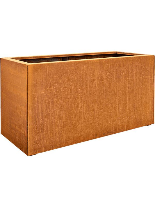 Cortensteel Plant Pot 60cm Height cm Dia Rectangle Topper With Low Feet