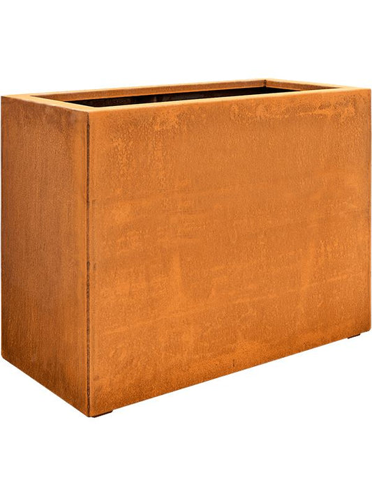 Cortensteel Plant Pot 60cm Height cm Dia Rectangle Topper With Low Feet